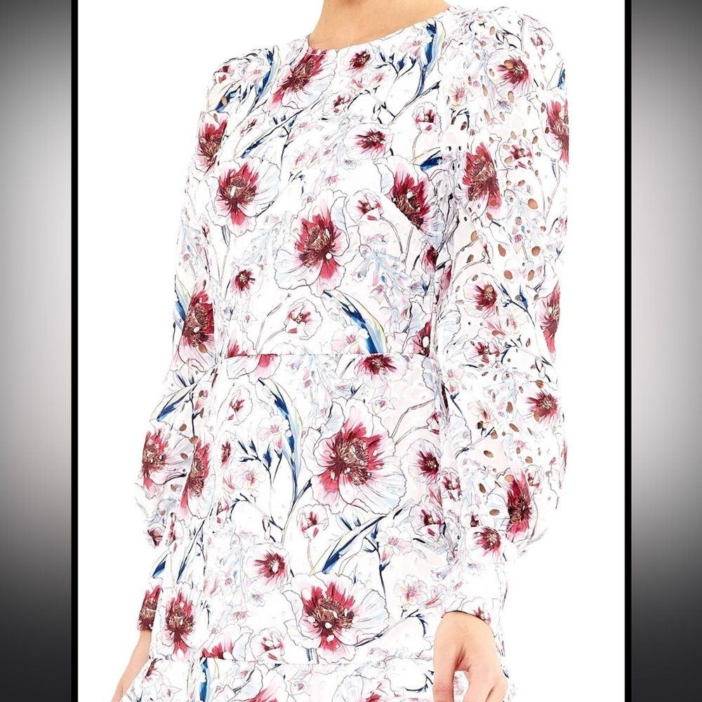 La Maison Talulah Bonita Floral Eyelet Cocktail Mini Dress Women’s Sz XS - Picture 2 of 12
